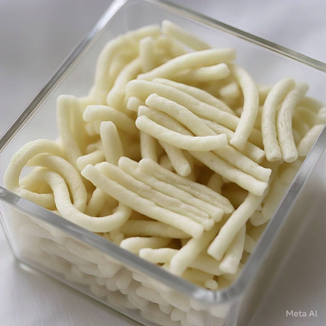 Samina Essence premium soap noodles in a glass container